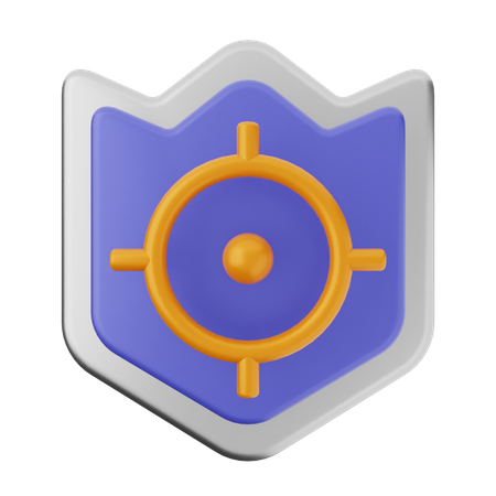 Protección del escudo del objetivo  3D Icon