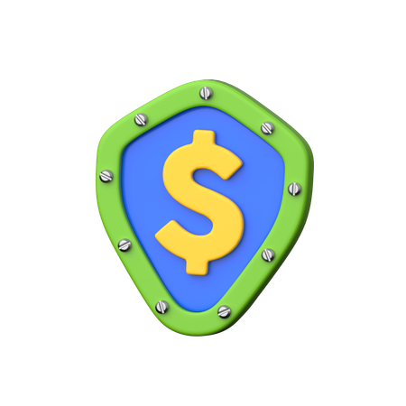 Escudo de protección de pagos verificado.  3D Icon