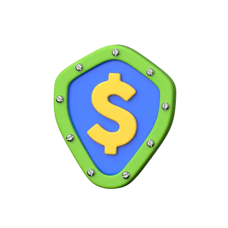 Escudo de protección de pagos verificado.  3D Icon