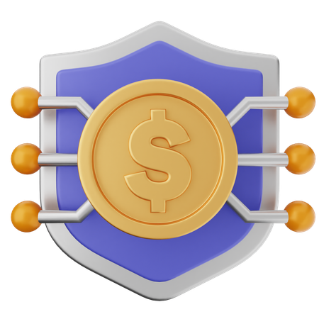 Protección de escudo de pago  3D Icon