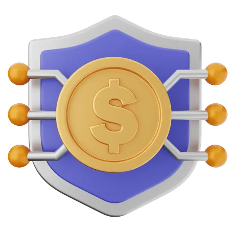 Protección de escudo de pago  3D Icon