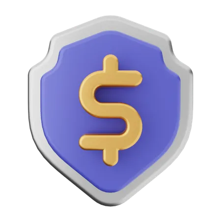 Protección de escudo de pago  3D Icon