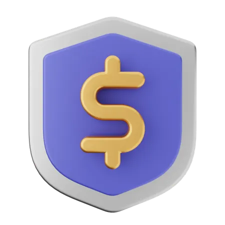 Protección de escudo de pago  3D Icon