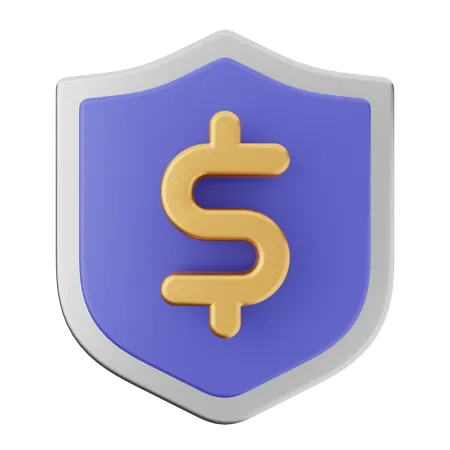 Protección de escudo de pago  3D Icon