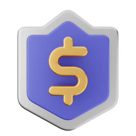 Protección de escudo de pago  3D Icon