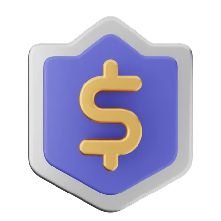 Protección de escudo de pago  3D Icon