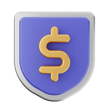 Protección de escudo de pago  3D Icon