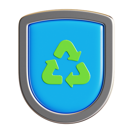 Escudo de reciclaje  3D Icon