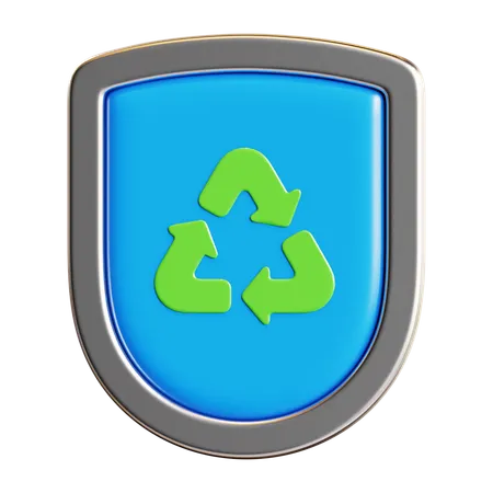 Escudo de reciclaje  3D Icon