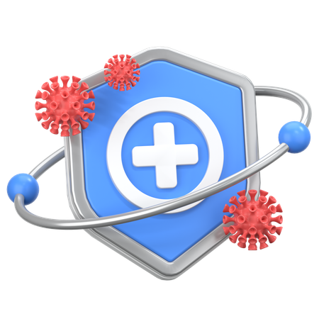 Escudo de salud  3D Icon