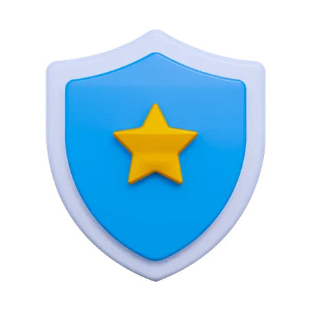 Escudo de segurança policial  3D Icon