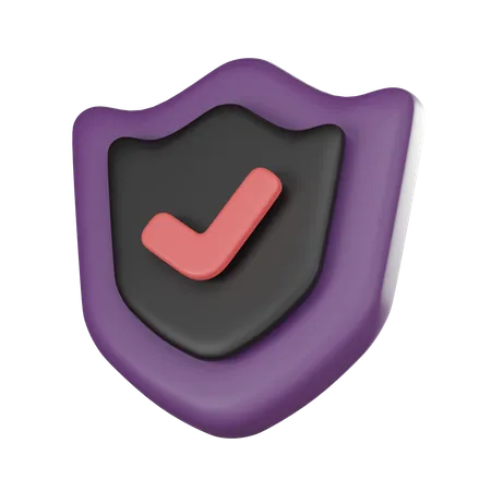 Escudo de seguridad  3D Icon