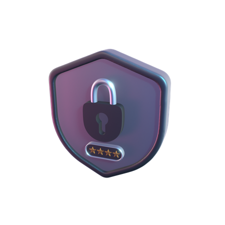 Escudo de seguridad  3D Icon