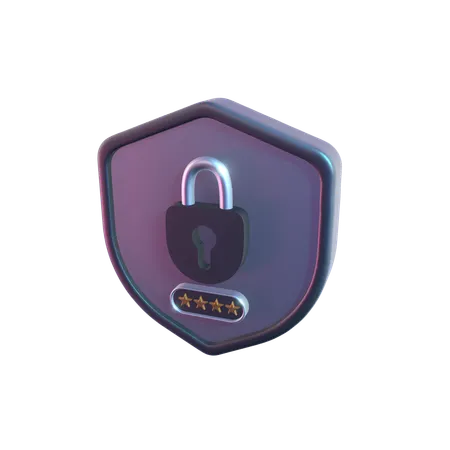 Escudo de seguridad  3D Icon