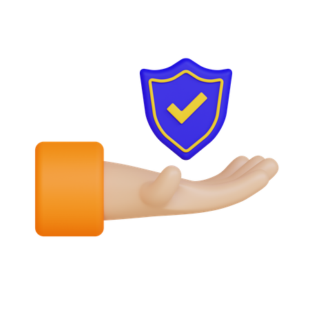 Escudo de seguridad  3D Illustration