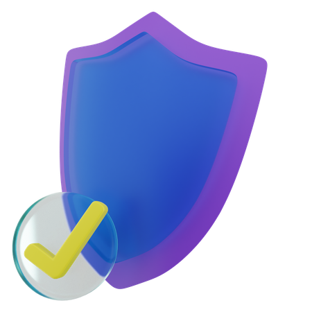 Escudo de seguridad  3D Icon