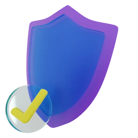 Escudo de seguridad  3D Icon