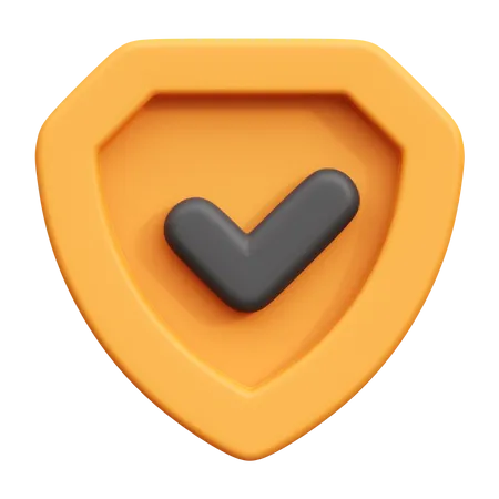 Escudo de seguridad  3D Icon