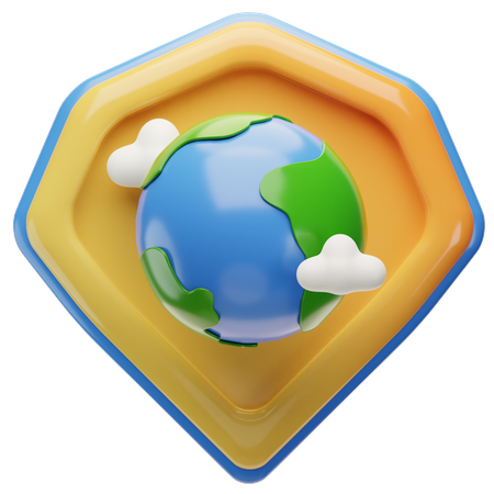 Escudo de tierra  3D Icon