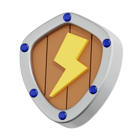 Escudo de trueno  3D Icon