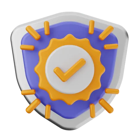 Protección del escudo de verificación  3D Icon