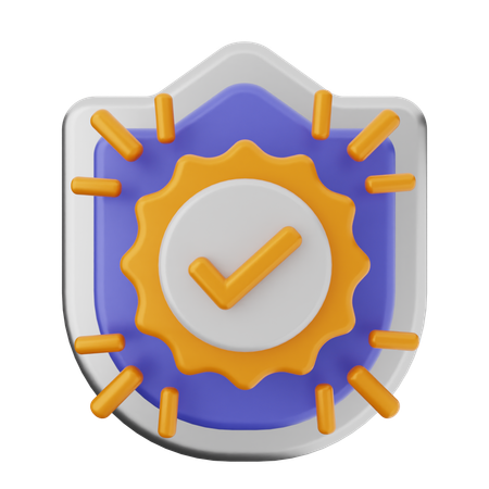 Protección del escudo de verificación  3D Icon