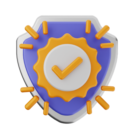 Protección del escudo de verificación  3D Icon