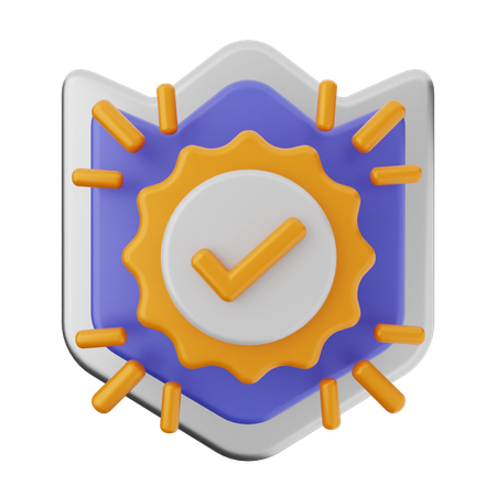 Protección del escudo de verificación  3D Icon