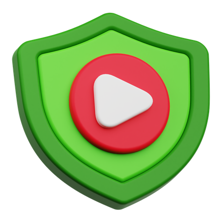 Escudo de vídeo  3D Icon