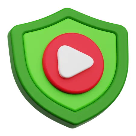 Escudo de vídeo  3D Icon