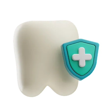 Escudo de dientes  3D Icon