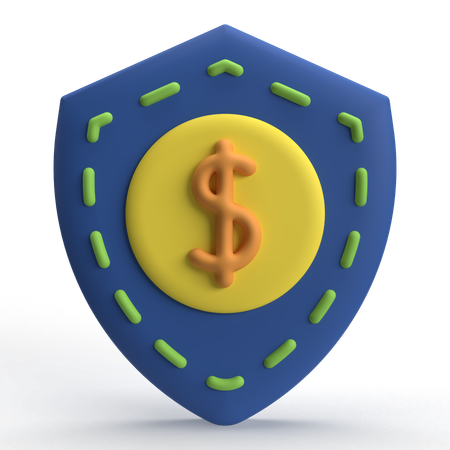 Escudo de dinero  3D Icon