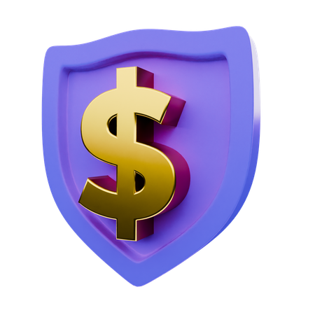 Escudo dolar  3D Icon