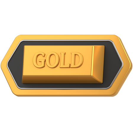 Escudo de ouro  3D Icon