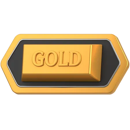 Escudo de ouro  3D Icon