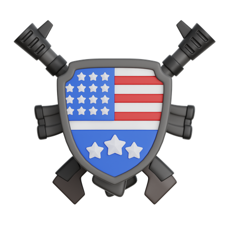 Escudo e armas americanas  3D Icon