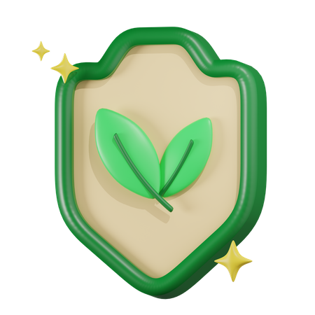 Escudo ecológico  3D Icon