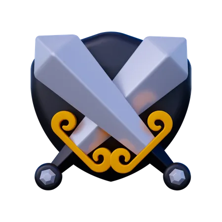 Escudo espada  3D Icon