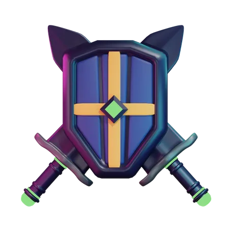 Escudo espada  3D Icon