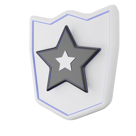 Escudo estelar  3D Icon