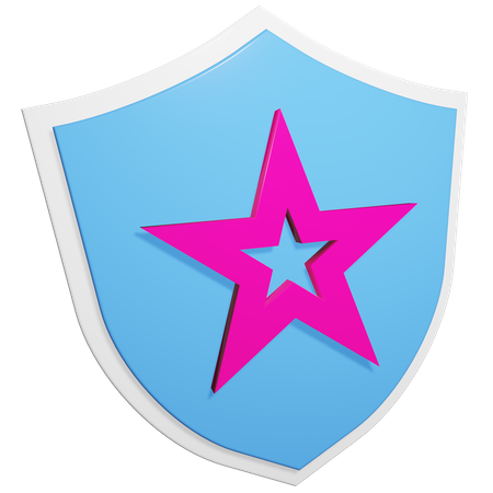 Escudo estelar  3D Icon