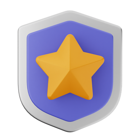 Protección de escudo estelar  3D Icon