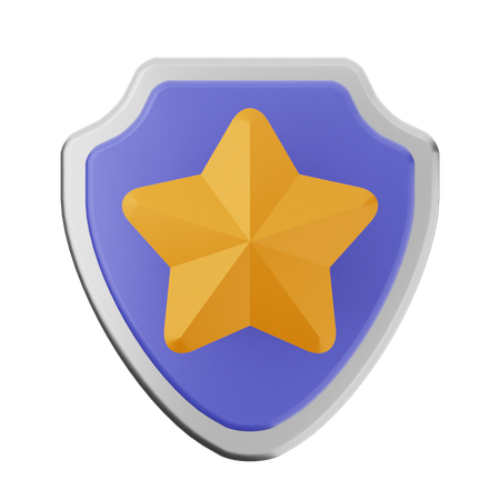 Protección de escudo estelar  3D Icon