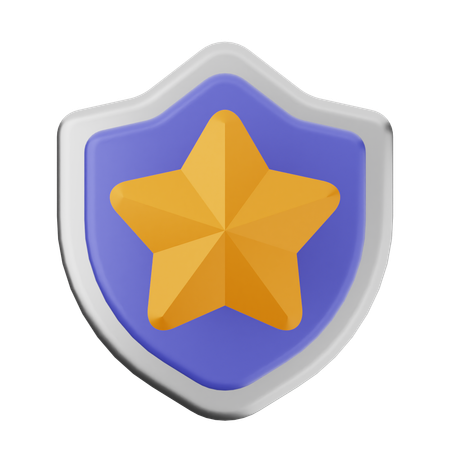 Protección de escudo estelar  3D Icon