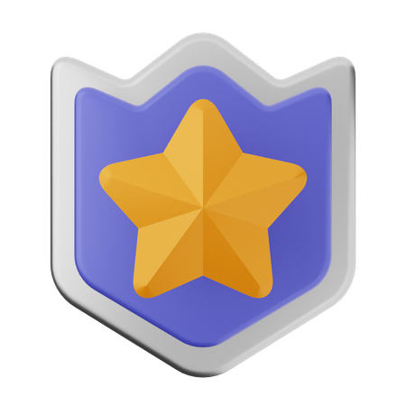 Protección de escudo estelar  3D Icon