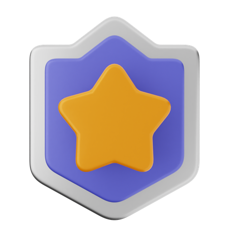 Protección de escudo estelar  3D Icon