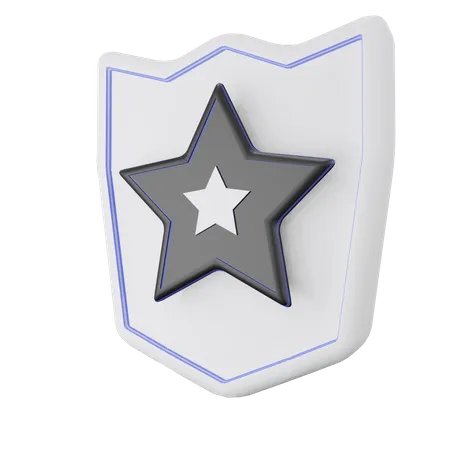 Escudo estelar  3D Illustration