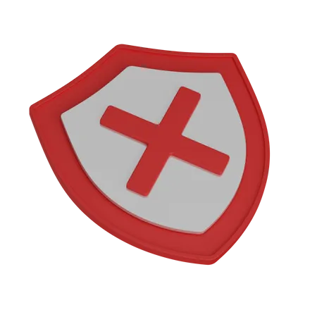 O Sinal Do Escudo Vermelho E Perigoso 3D Icon