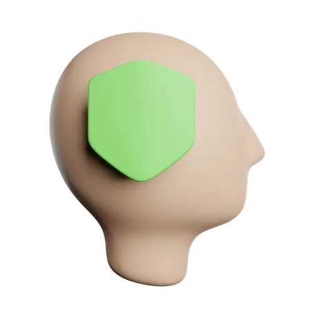 Escudo mental  3D Icon