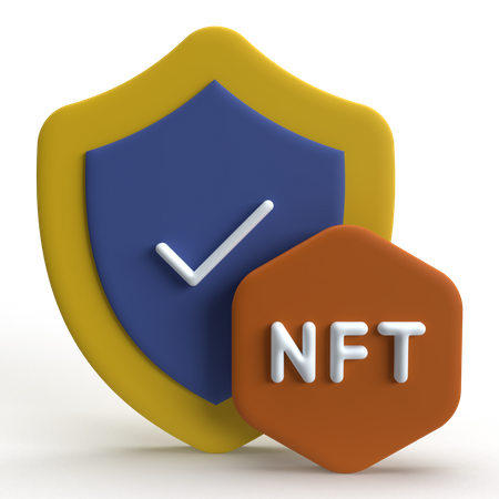 Escudo nft  3D Icon